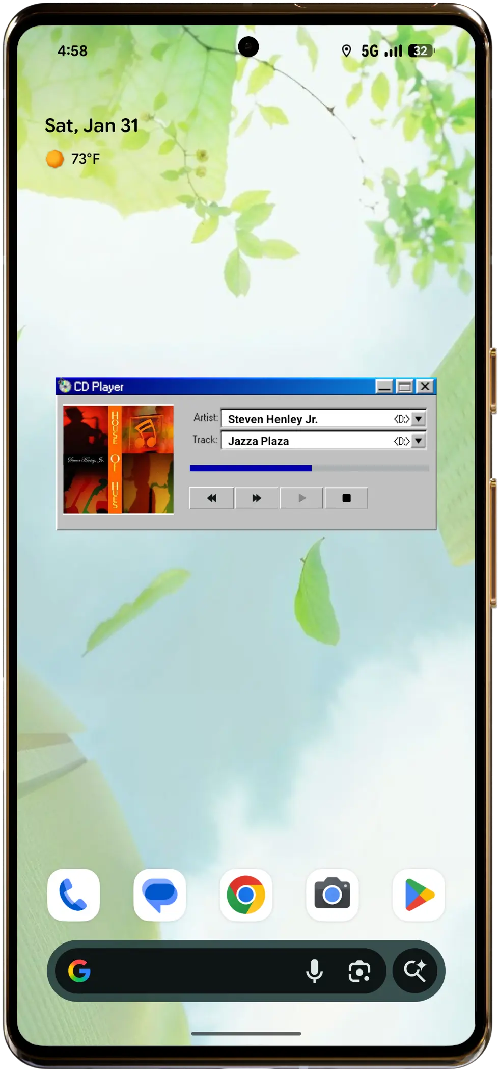 WidgetStack System Classic widget on an Android home screen